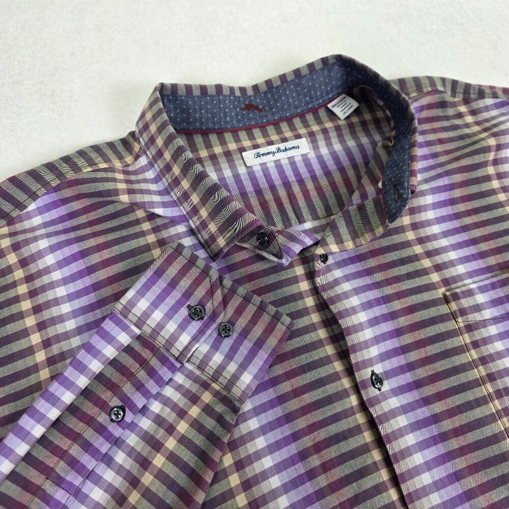 Tommy Bahama 3XL Plaid Long Sleeve Button Down